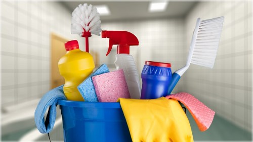 Deep cleaning kitchen surfaces and appliances