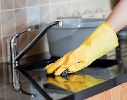 Professional Airbnb cleaning in a bright living room