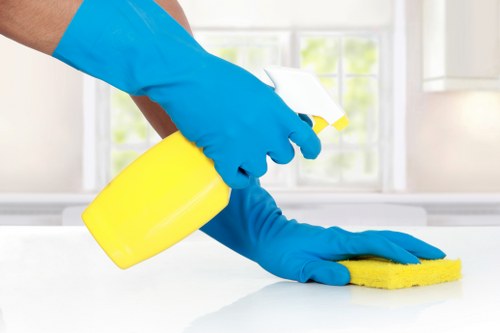 Professional after builders cleaning in a renovated room