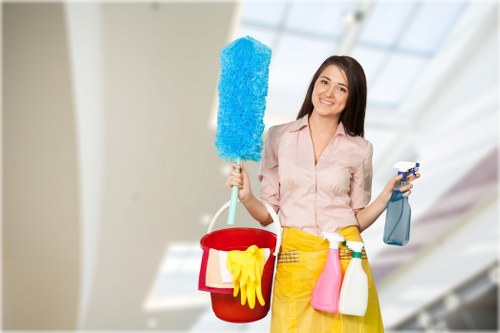 Deep cleaning supplies ready for move in cleaning