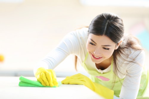 Office cleaning services maintaining a clean conference room