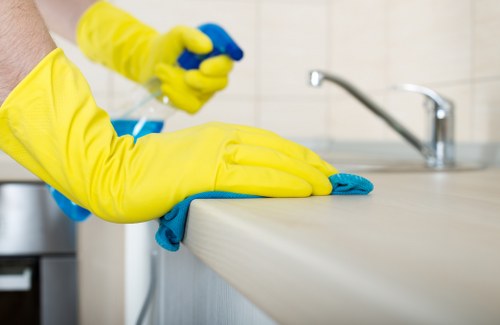 Clean residential hallway and stairwell maintenance