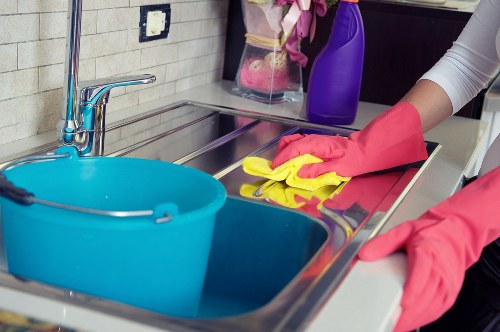 A structured house cleaning routine in progress